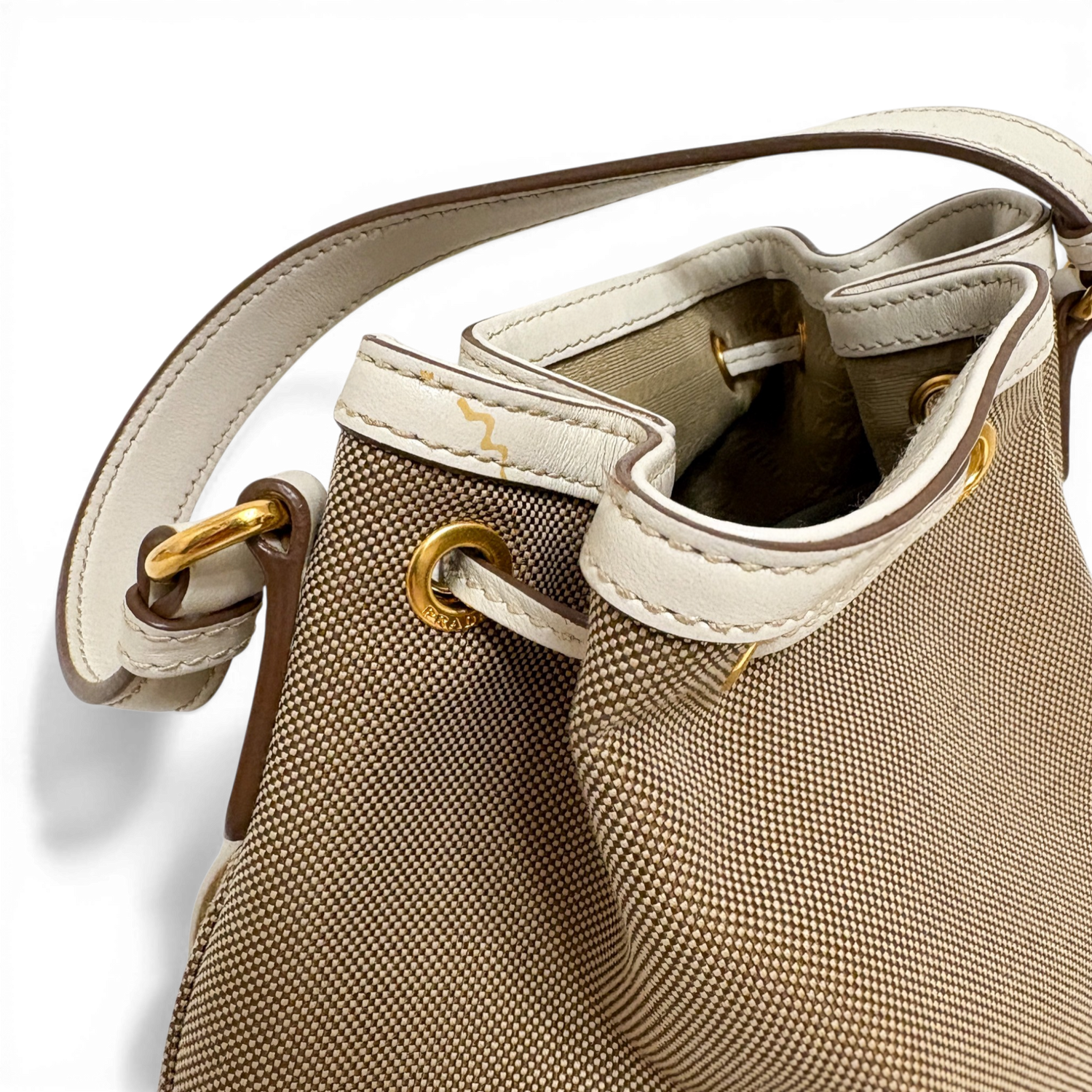 Canvas Bucket Bag Beige