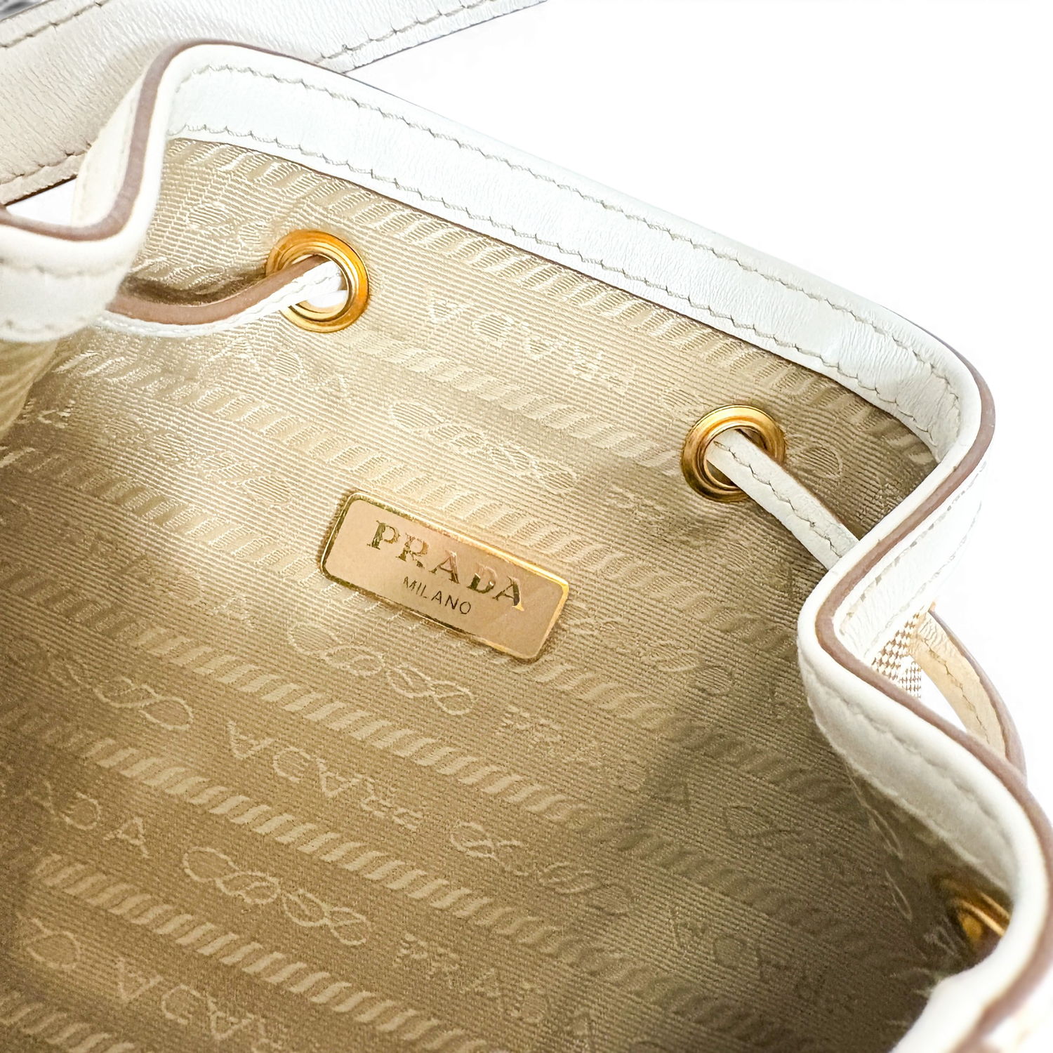 Canvas Bucket Bag Beige