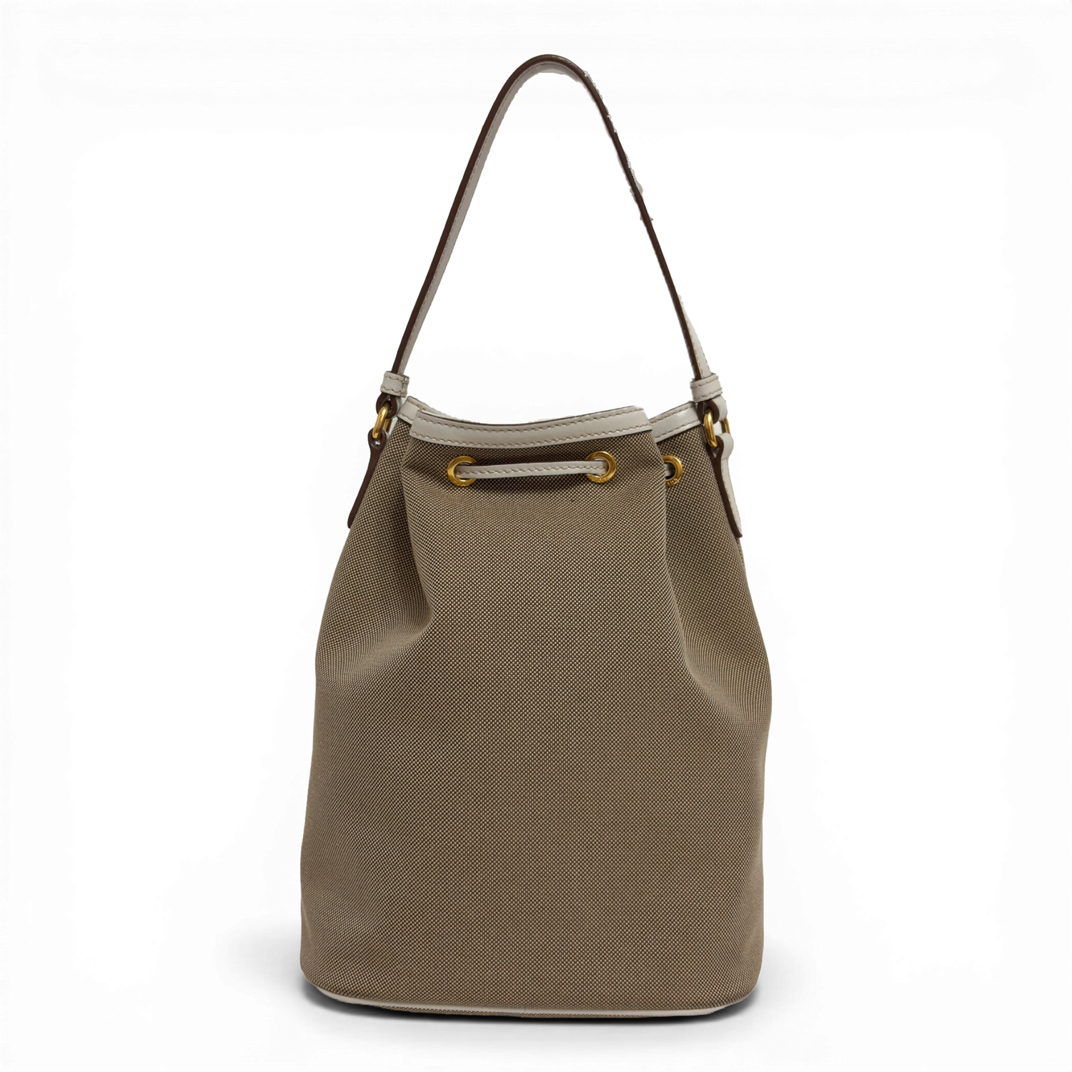 Canvas Bucket Bag Beige