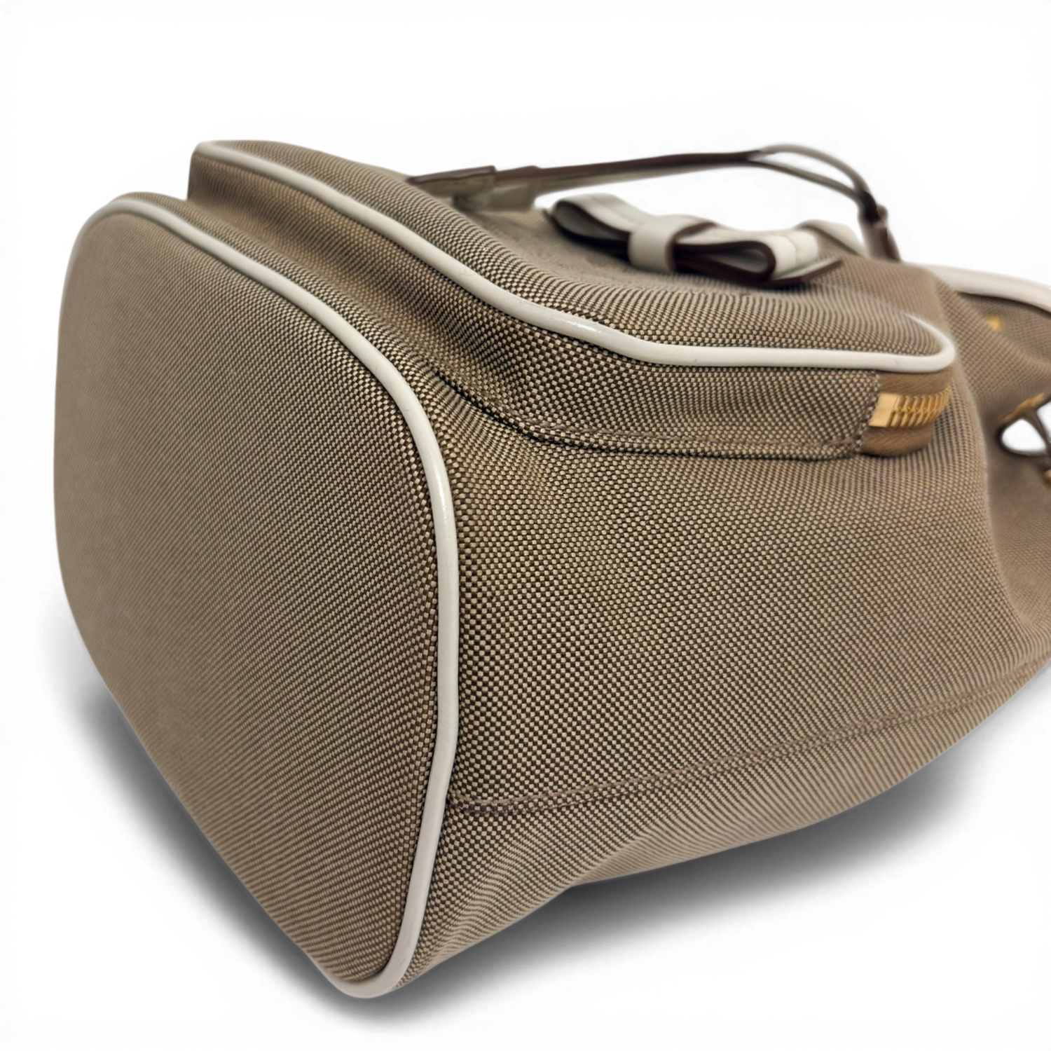 Canvas Bucket Bag Beige