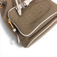 Canvas Bucket Bag Beige