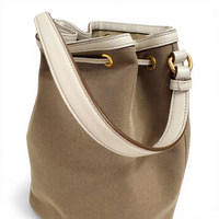 Canvas Bucket Bag Beige