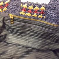 Crochet Raffia Tote Bag Multicolor