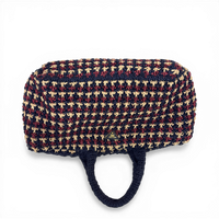 Crochet Raffia Tote Bag Multicolor