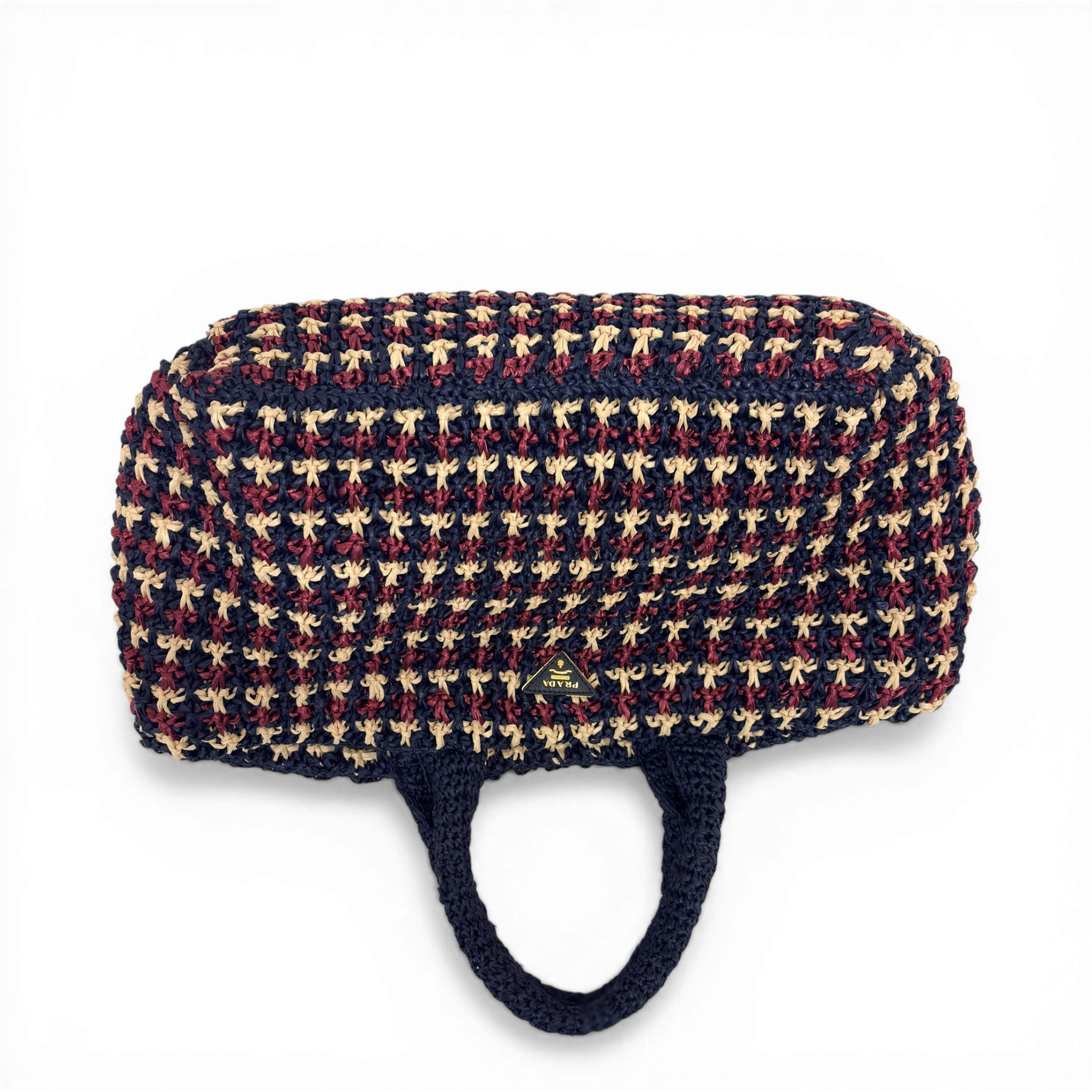 Crochet Raffia Tote Bag Multicolor