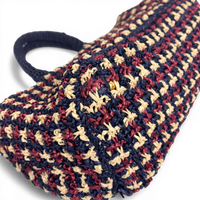 Crochet Raffia Tote Bag Multicolor