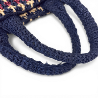 Crochet Raffia Tote Bag Multicolor