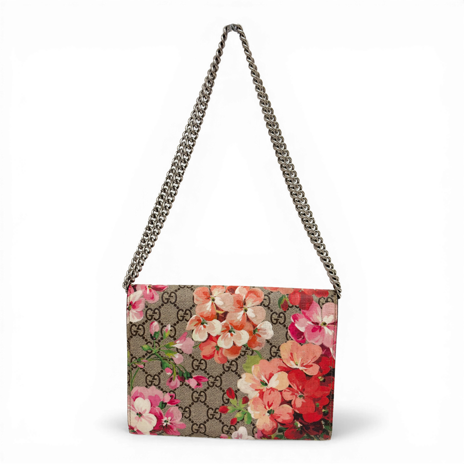 GG Supreme Dionysus Chain Shoulder Bag Pink Blooms