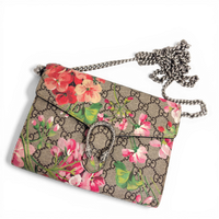 GG Supreme Dionysus Chain Shoulder Bag Pink Blooms