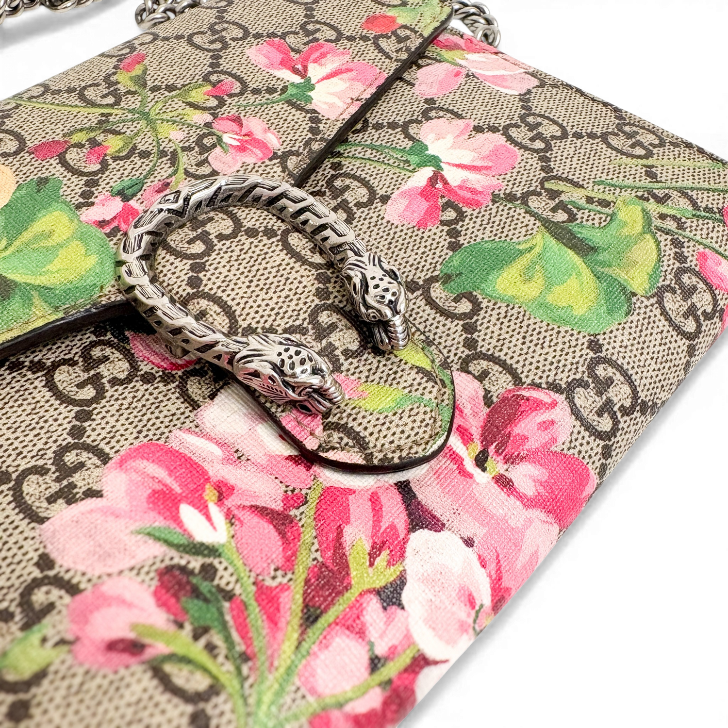 GG Supreme Dionysus Chain Shoulder Bag Pink Blooms