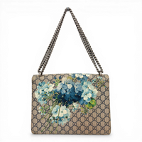 GG Supreme Dionysus Chain Shoulder Bag Blue Blooms