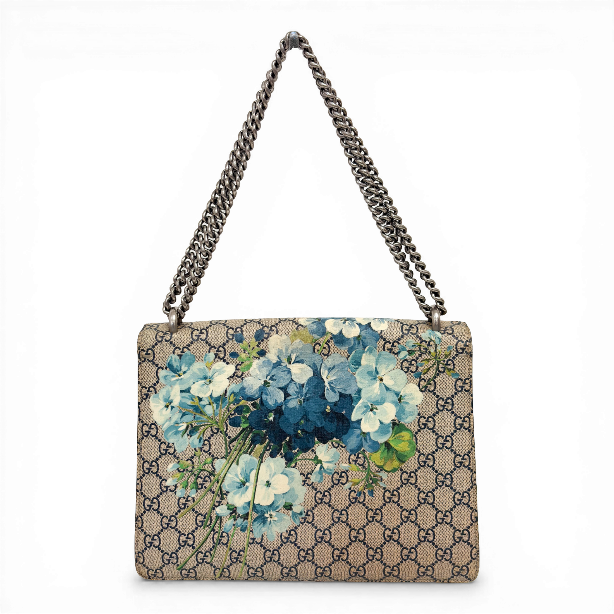 GG Supreme Dionysus Chain Shoulder Bag Blue Blooms