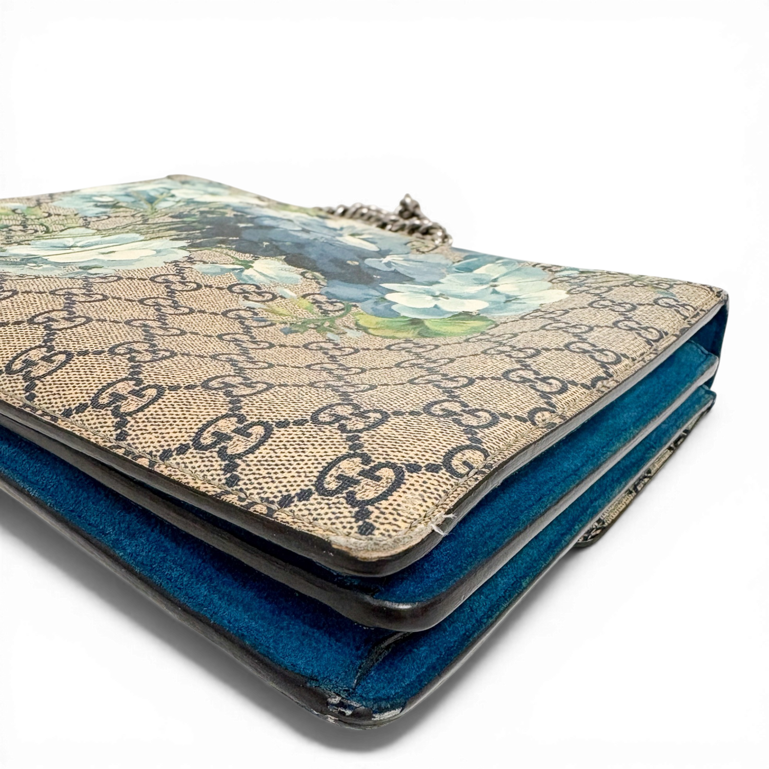 GG Supreme Dionysus Chain Shoulder Bag Blue Blooms