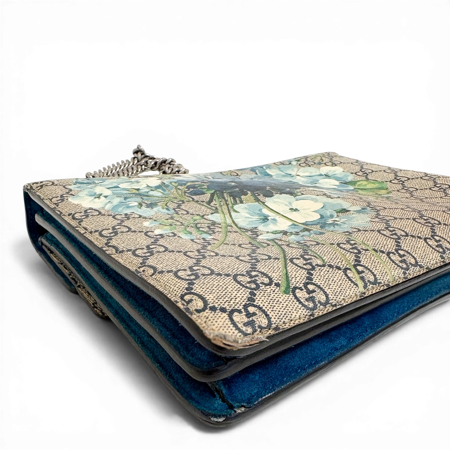 GG Supreme Dionysus Chain Shoulder Bag Blue Blooms