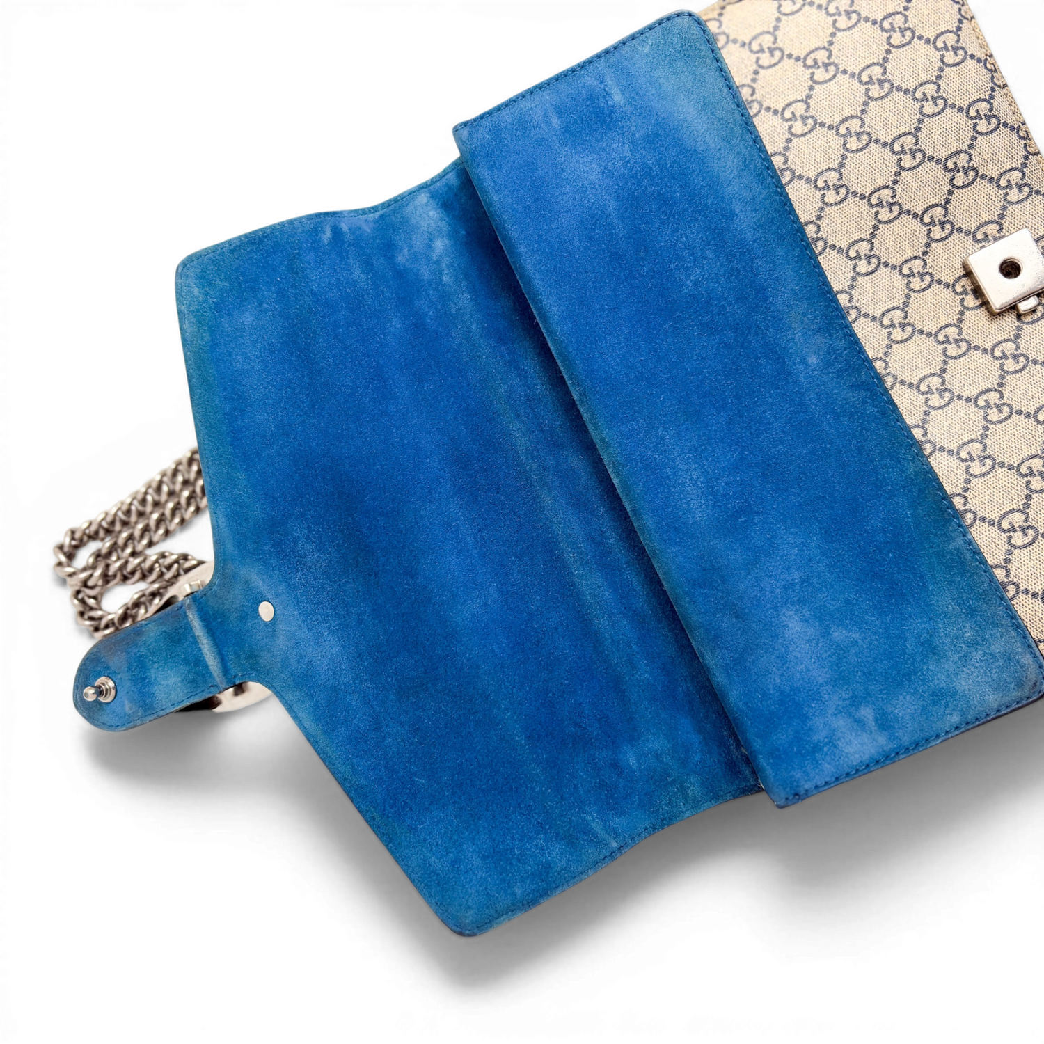 GG Supreme Dionysus Chain Shoulder Bag Blue Blooms