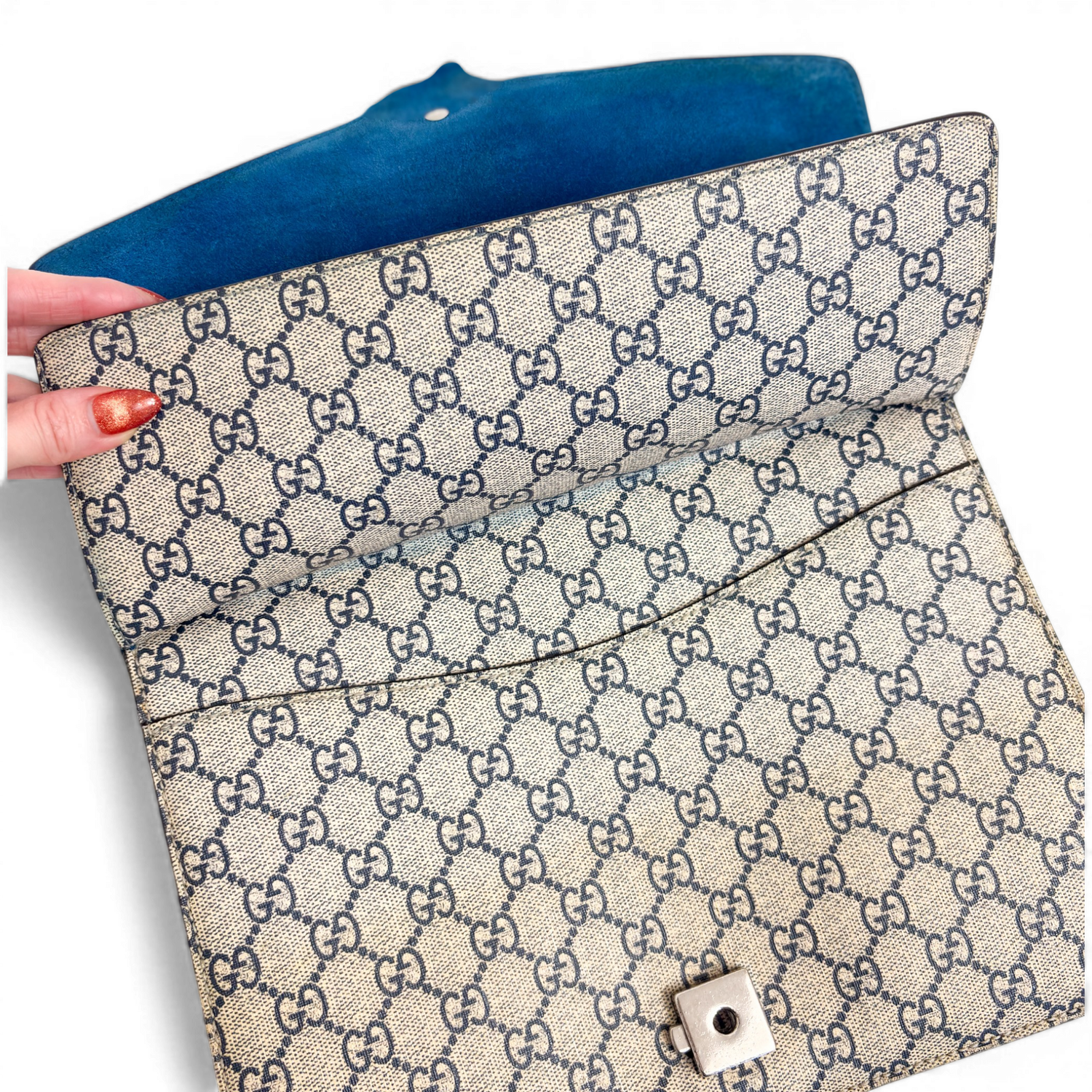 GG Supreme Dionysus Chain Shoulder Bag Blue Blooms