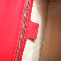 Sylvie Leather Chain Shoulder Bag Red