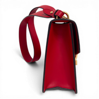 Sylvie Leather Chain Shoulder Bag Red