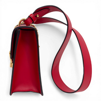 Sylvie Leather Chain Shoulder Bag Red