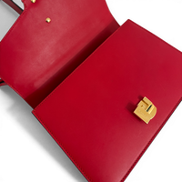 Sylvie Leather Chain Shoulder Bag Red