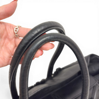 Leather Phantom Luggage Tote Bag Black