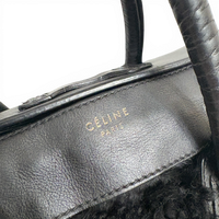Leather Phantom Luggage Tote Bag Black