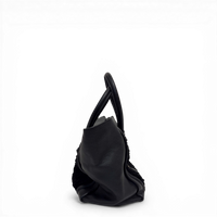 Leather Phantom Luggage Tote Bag Black