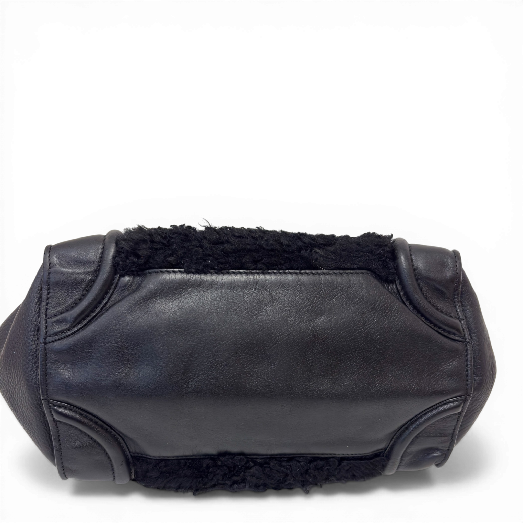 Leather Phantom Luggage Tote Bag Black