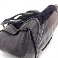 Leather Phantom Luggage Tote Bag Black