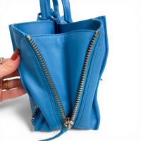 Classic City Leather Tote Bag Blue