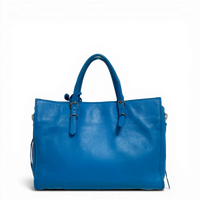 Classic City Leather Tote Bag Blue