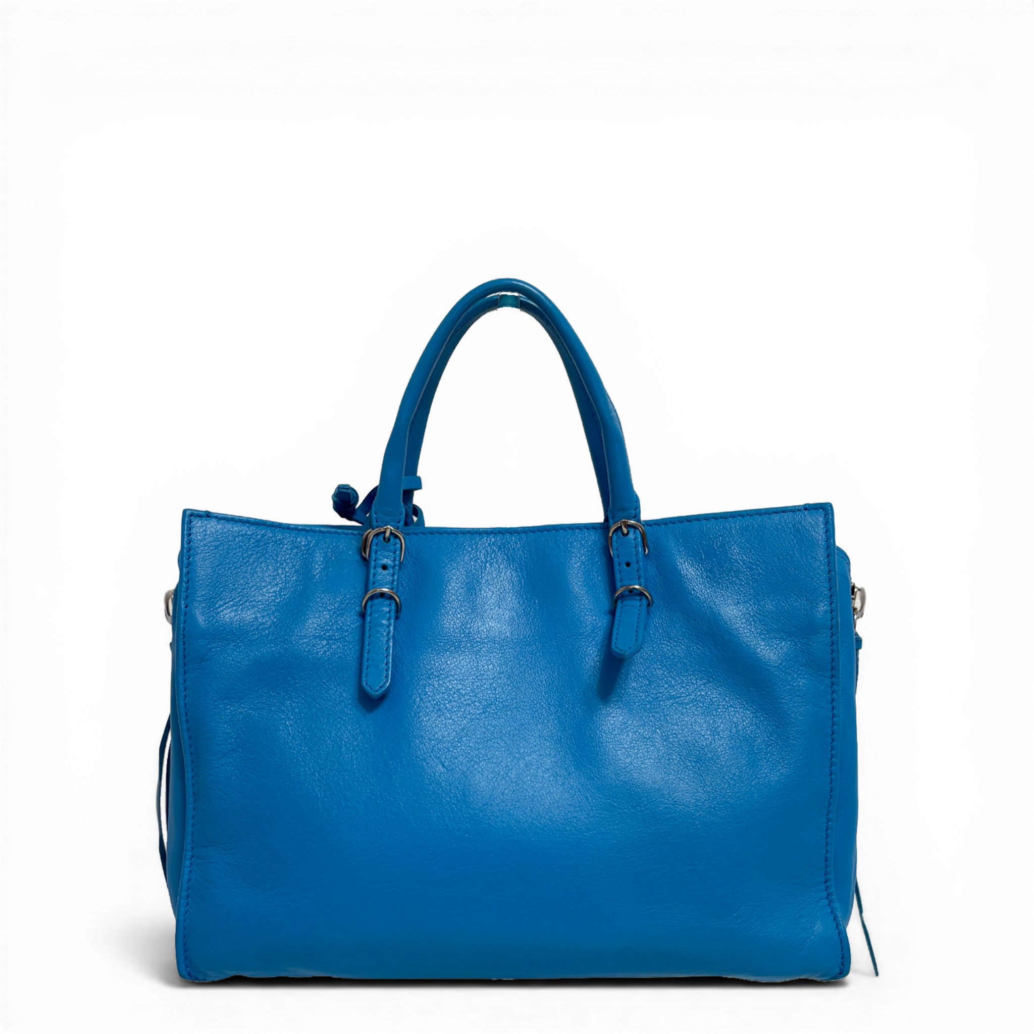 Classic City Leather Tote Bag Blue