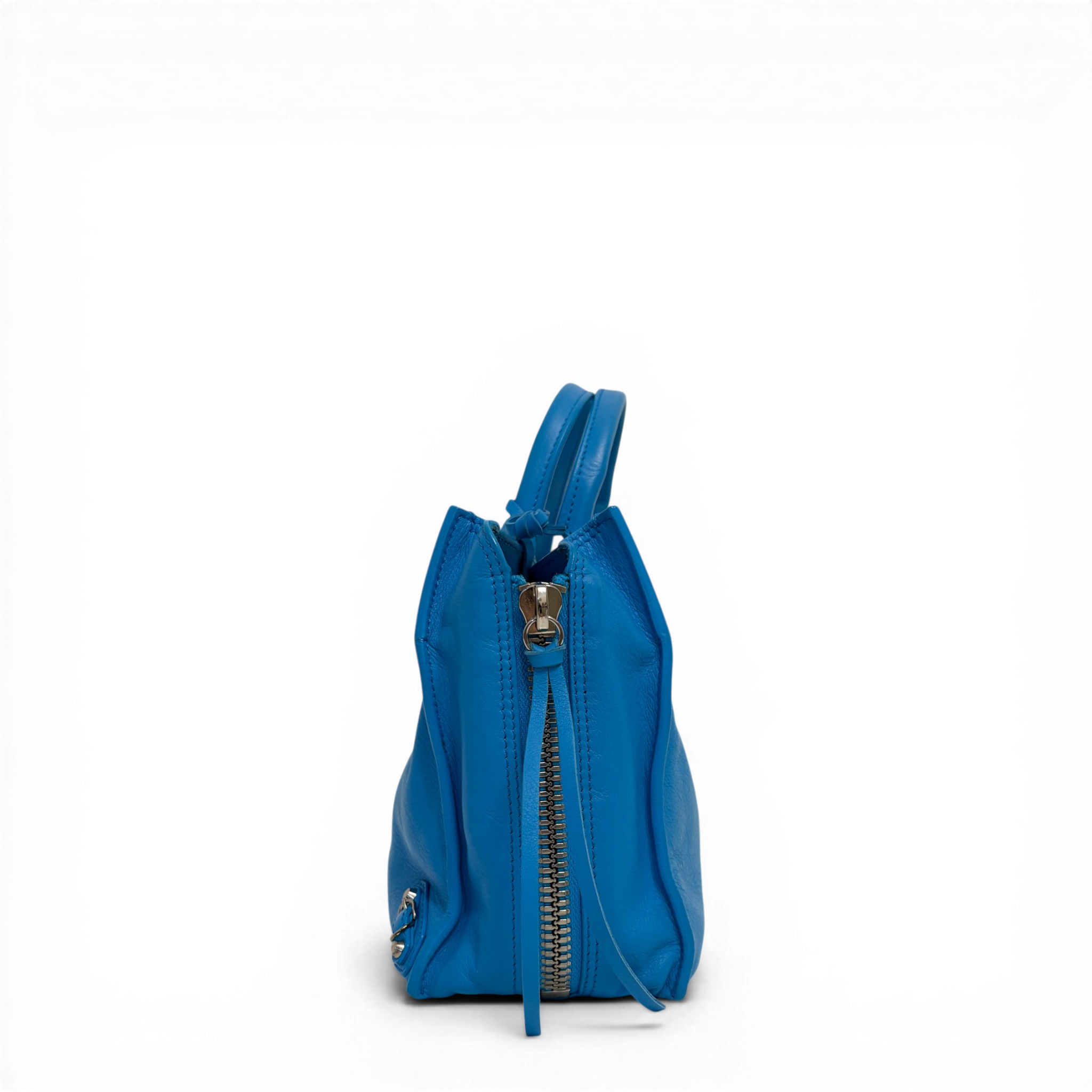 Classic City Leather Tote Bag Blue