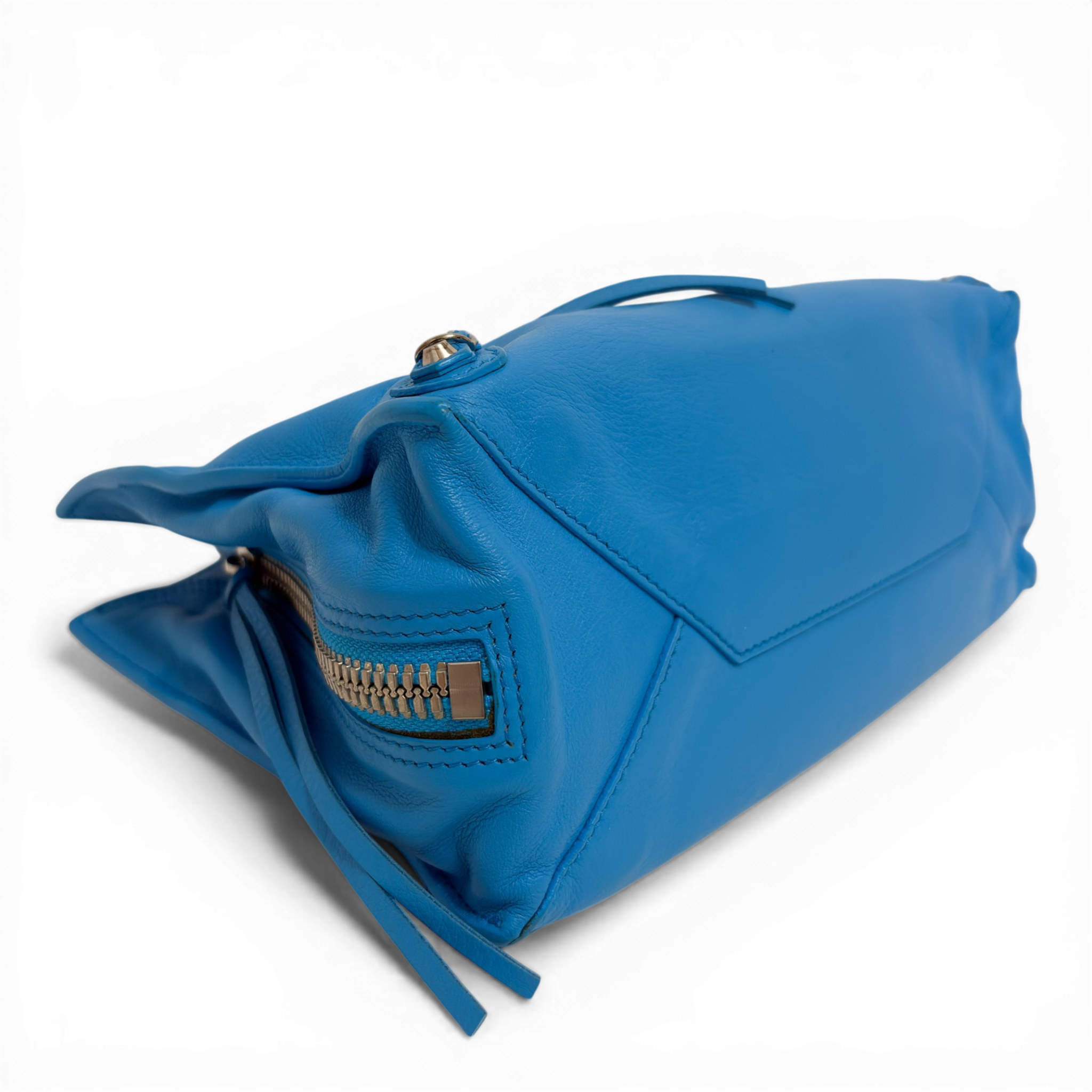 Classic City Leather Tote Bag Blue