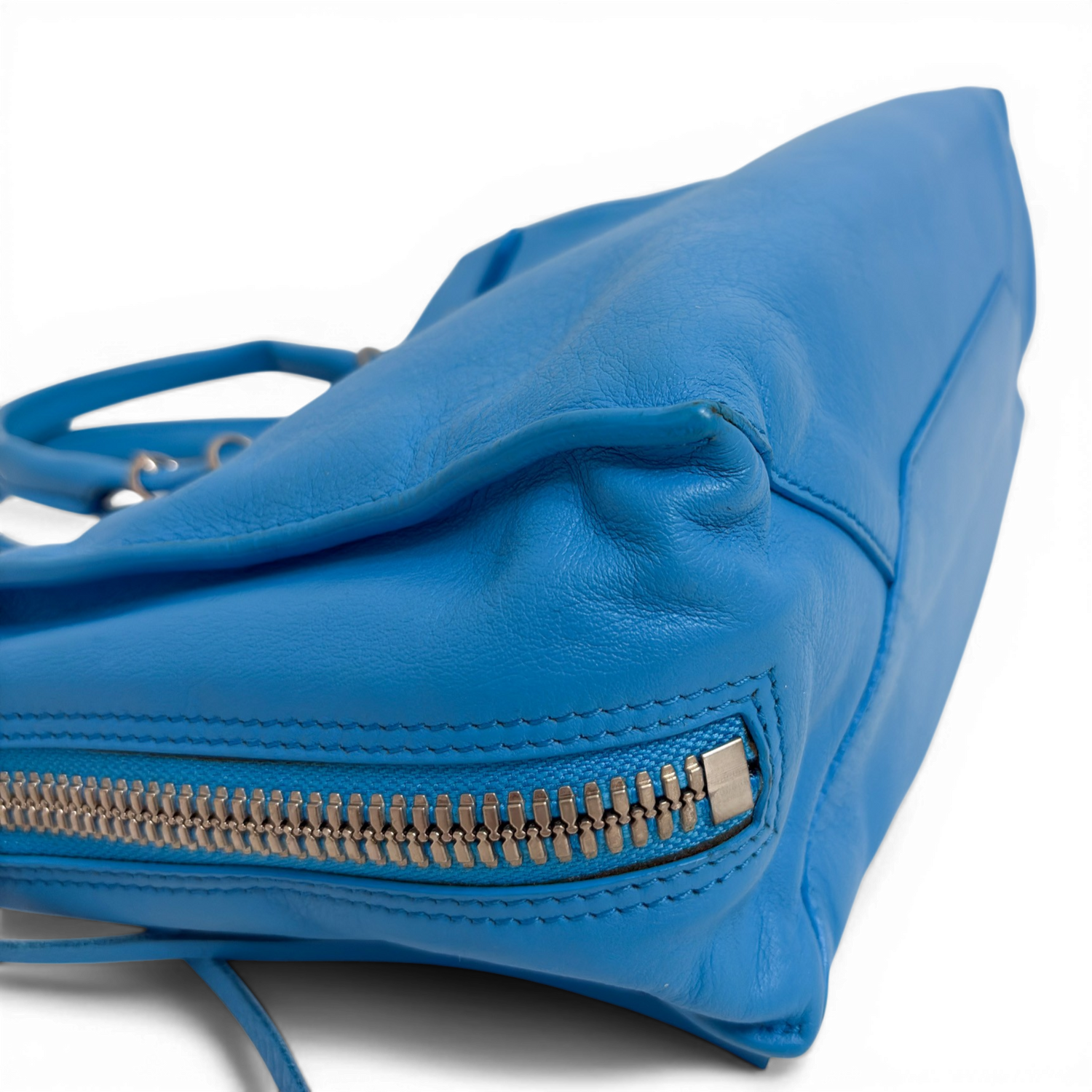 Classic City Leather Tote Bag Blue