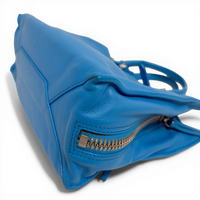 Classic City Leather Tote Bag Blue