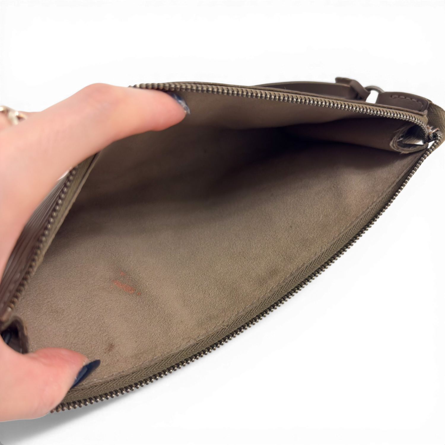 Louis Vuitton Epi Pochette Accessories 24 Gray