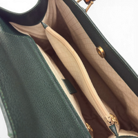 Calfskin Diana Bamboo Handle Tote Bag Green
