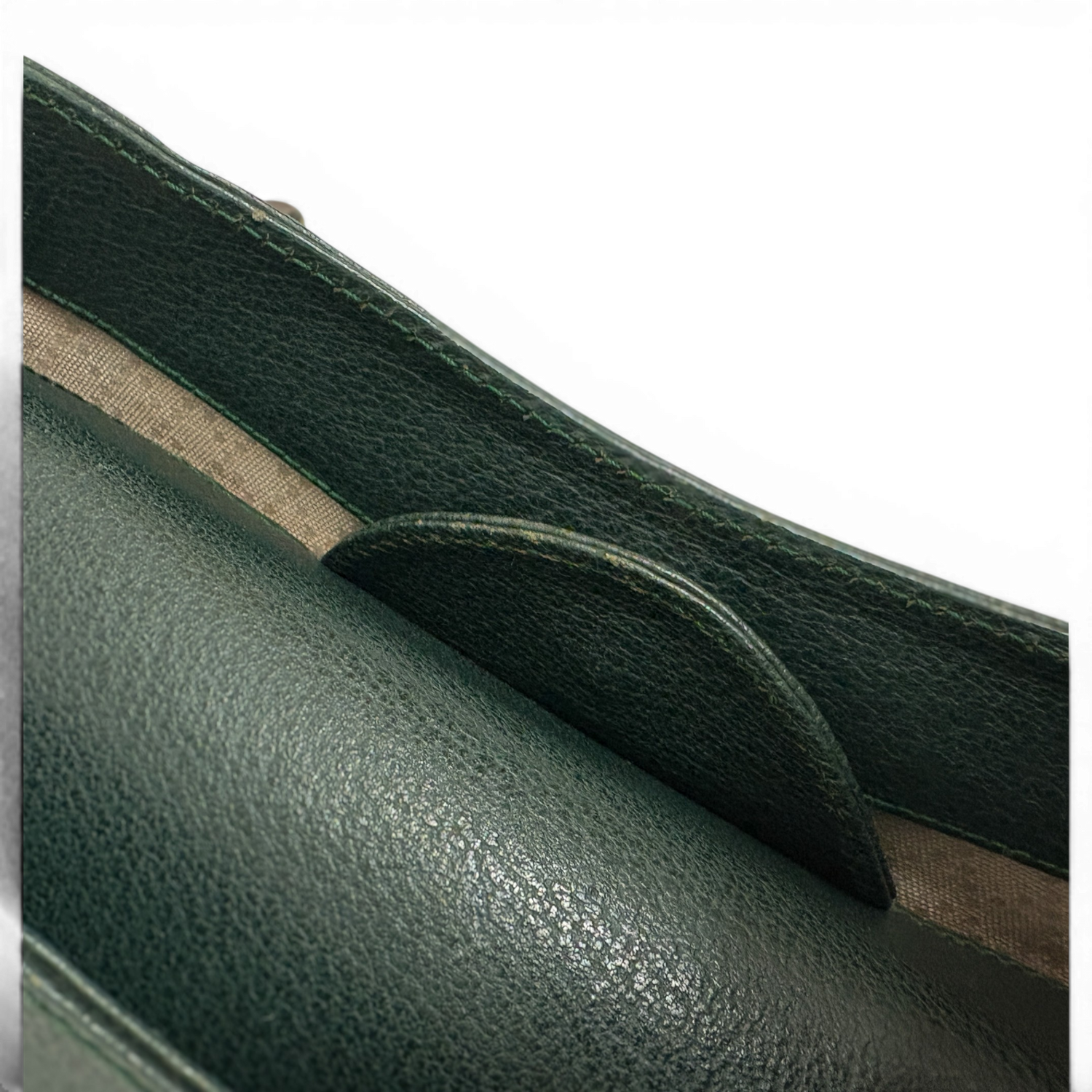 Calfskin Diana Bamboo Handle Tote Bag Green