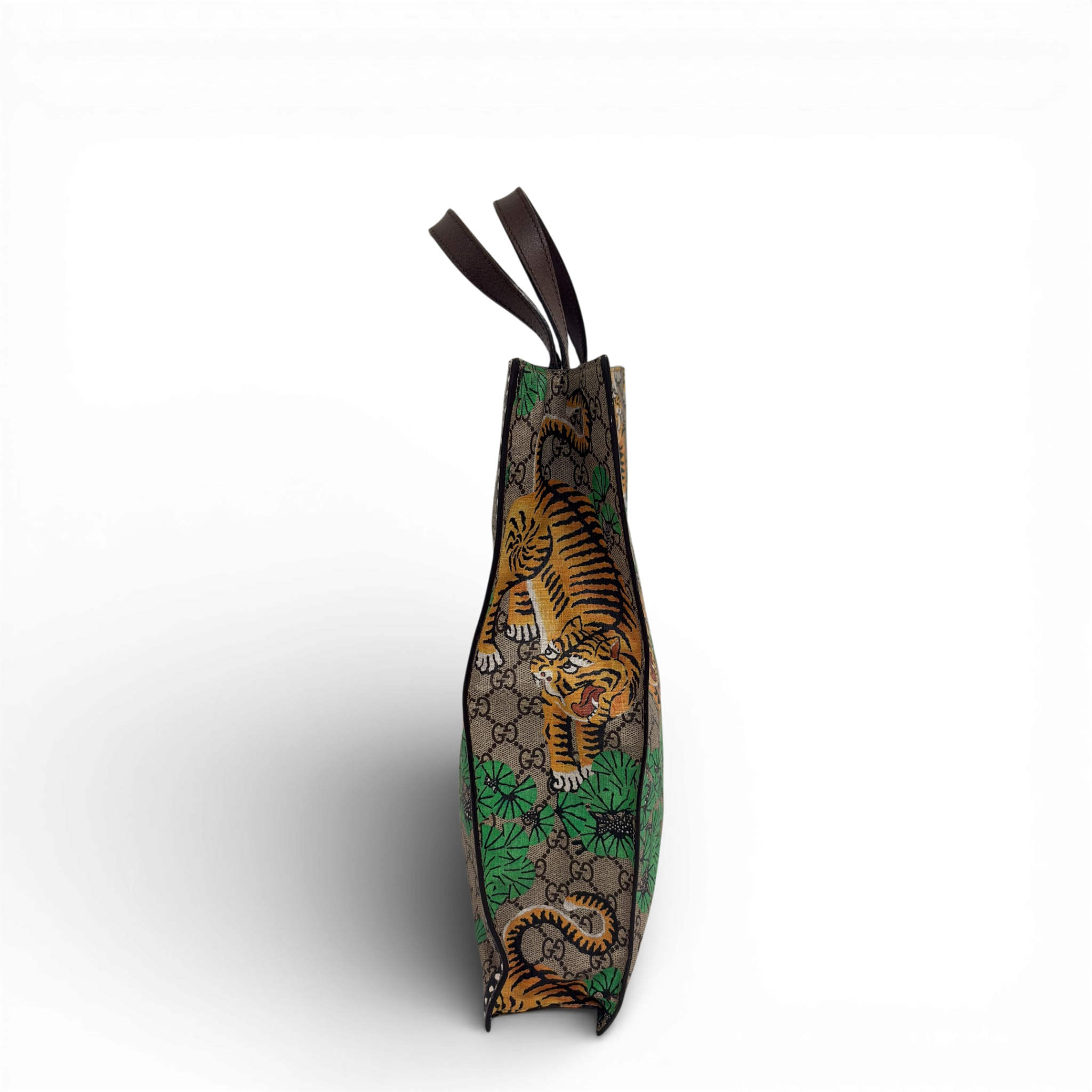 GG Supreme Monogram Tigers Tote Beige Multicolor