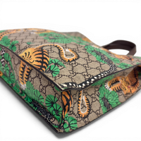GG Supreme Monogram Tigers Tote Beige Multicolor