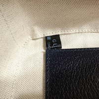 GG Supreme Monogram Small Ophidia Top Handle Shoulder Bag Beige Navy