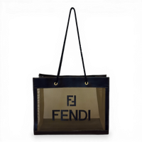 Mesh Tote Bag Black&Beiige