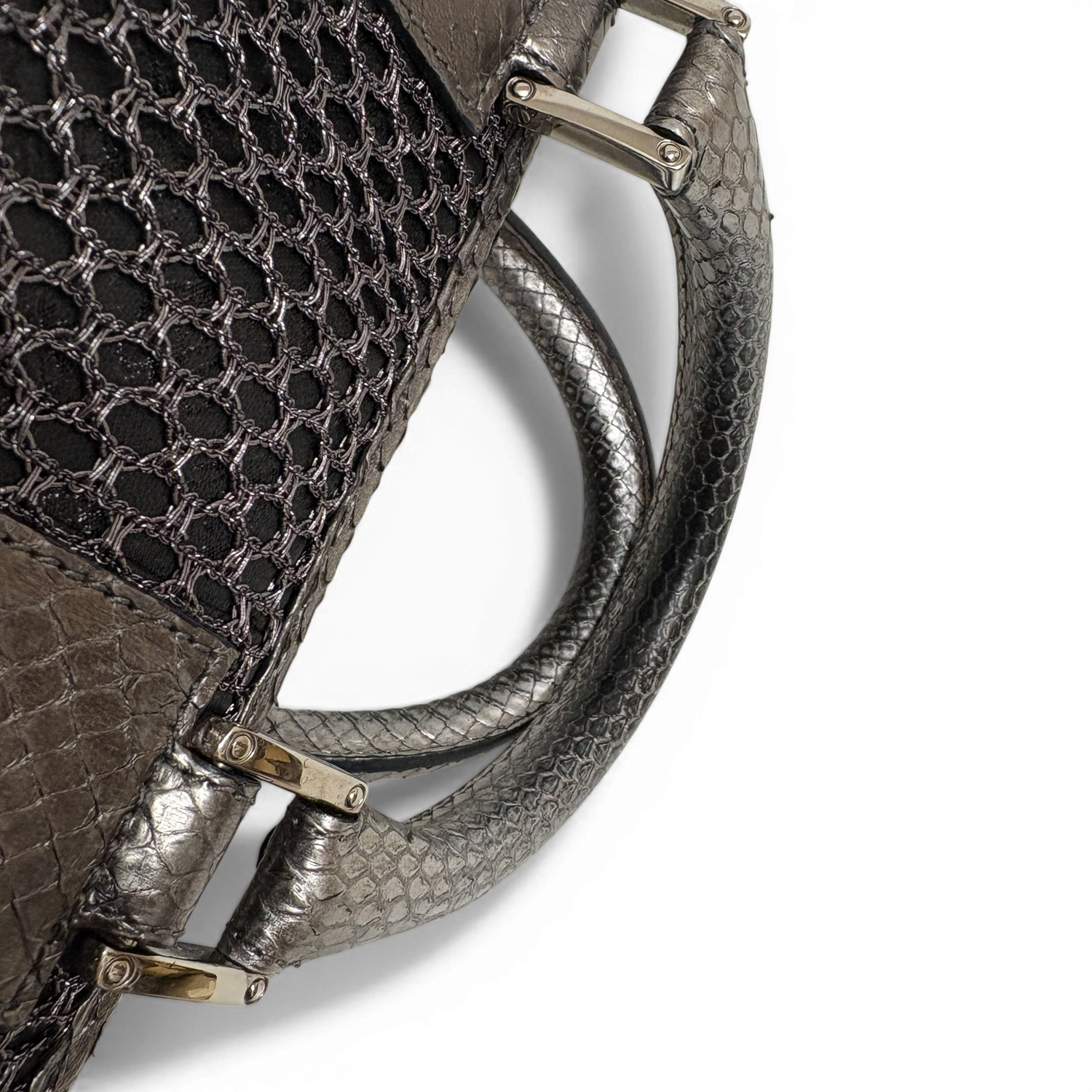 Mesh Tote Bag Silver