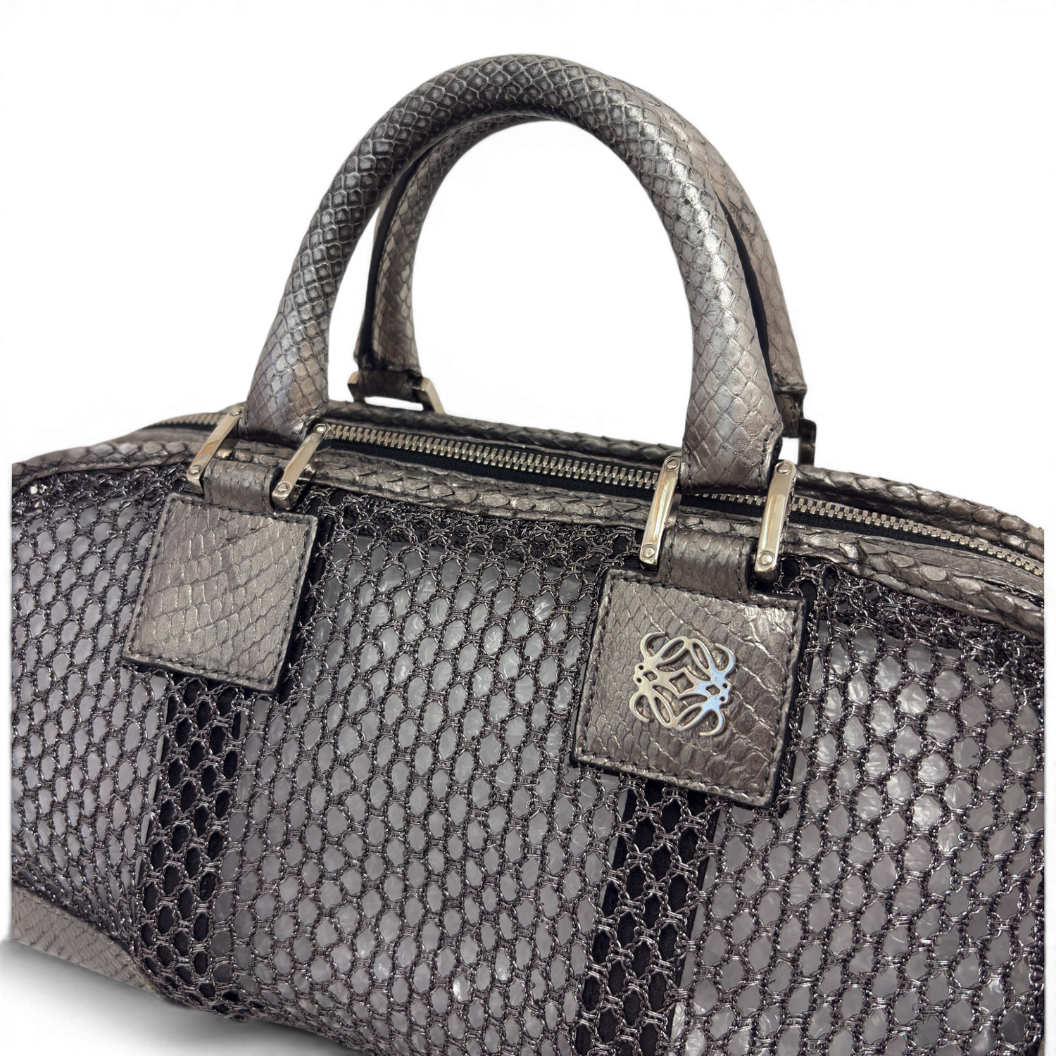 Mesh Tote Bag Silver