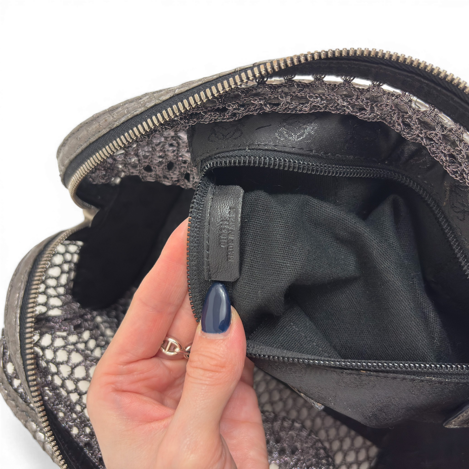 Mesh Tote Bag Silver