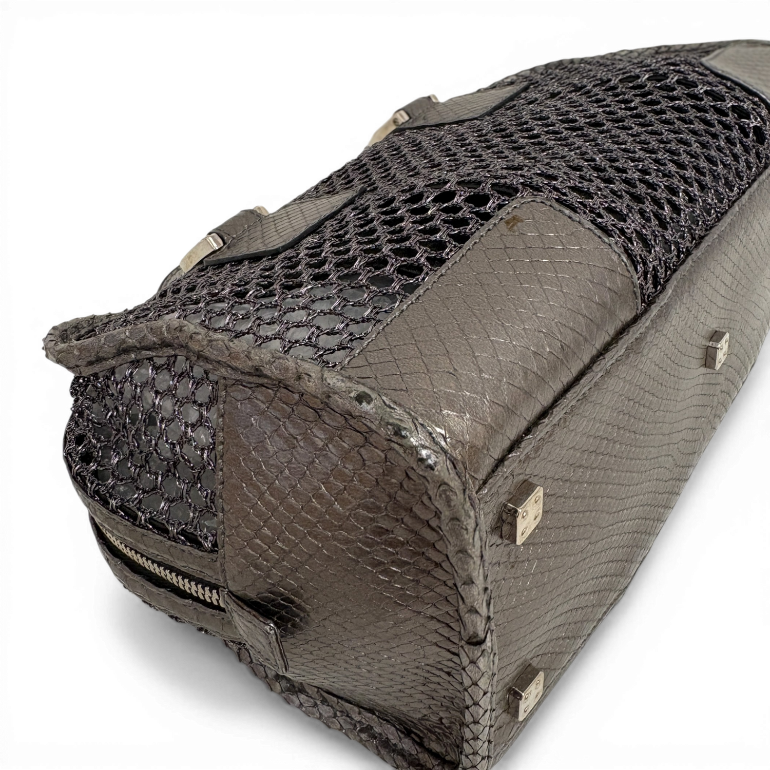 Mesh Tote Bag Silver