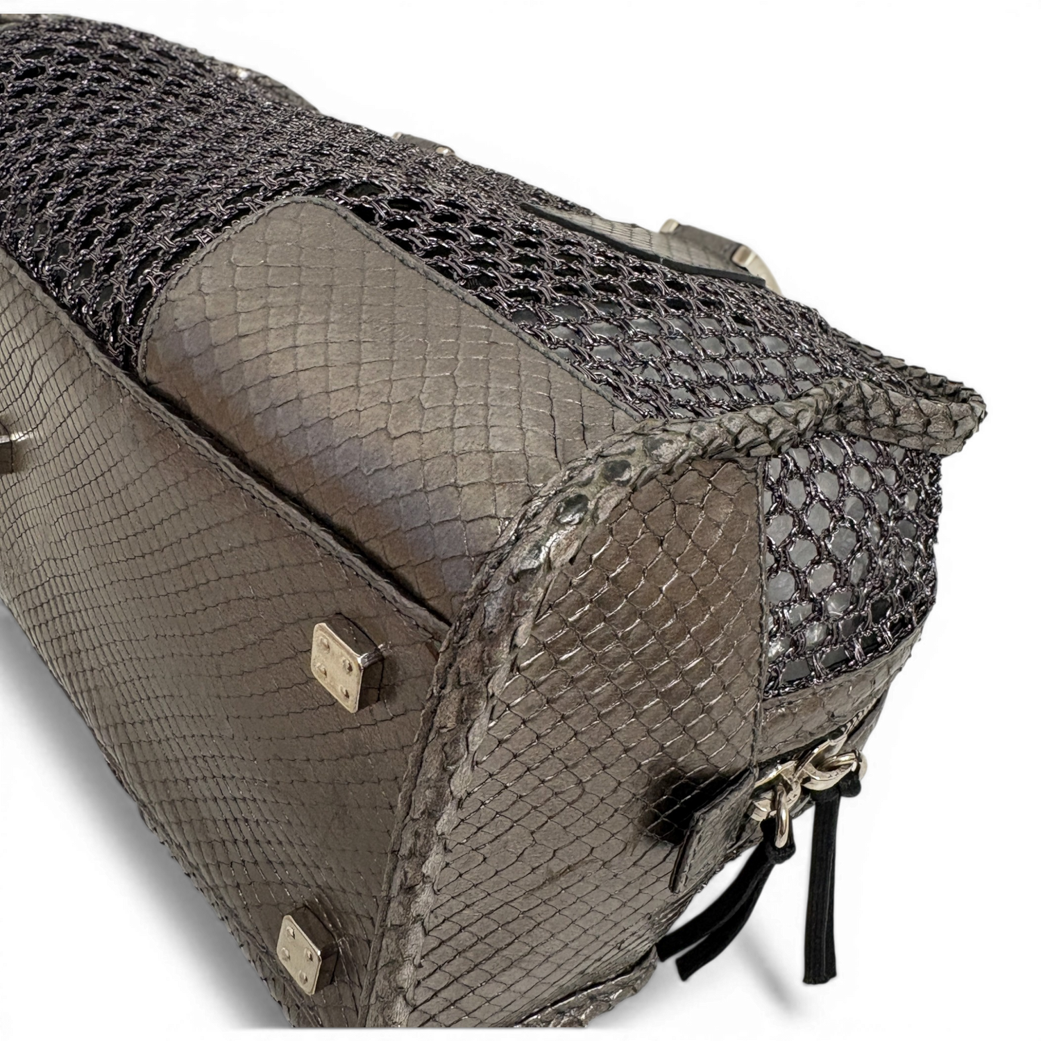 Mesh Tote Bag Silver