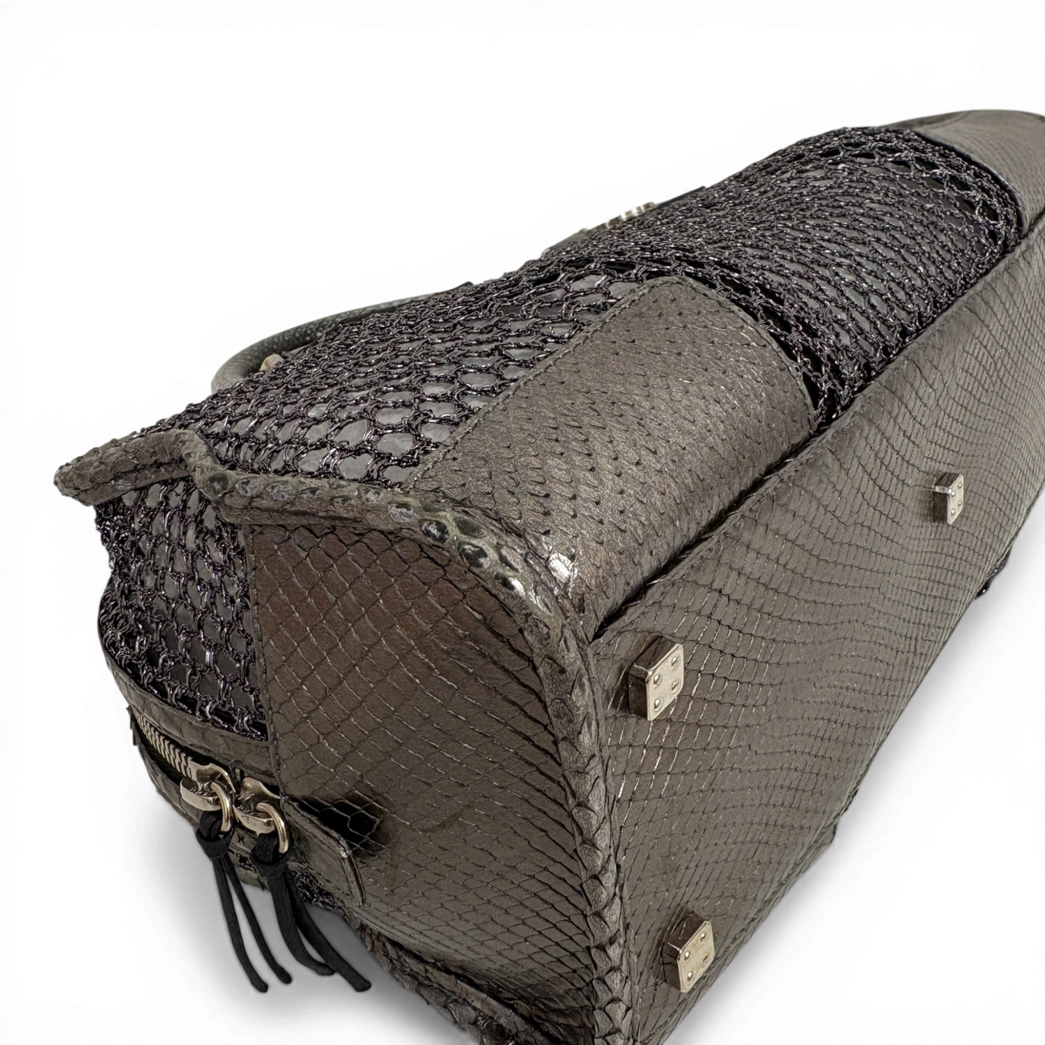 Mesh Tote Bag Silver
