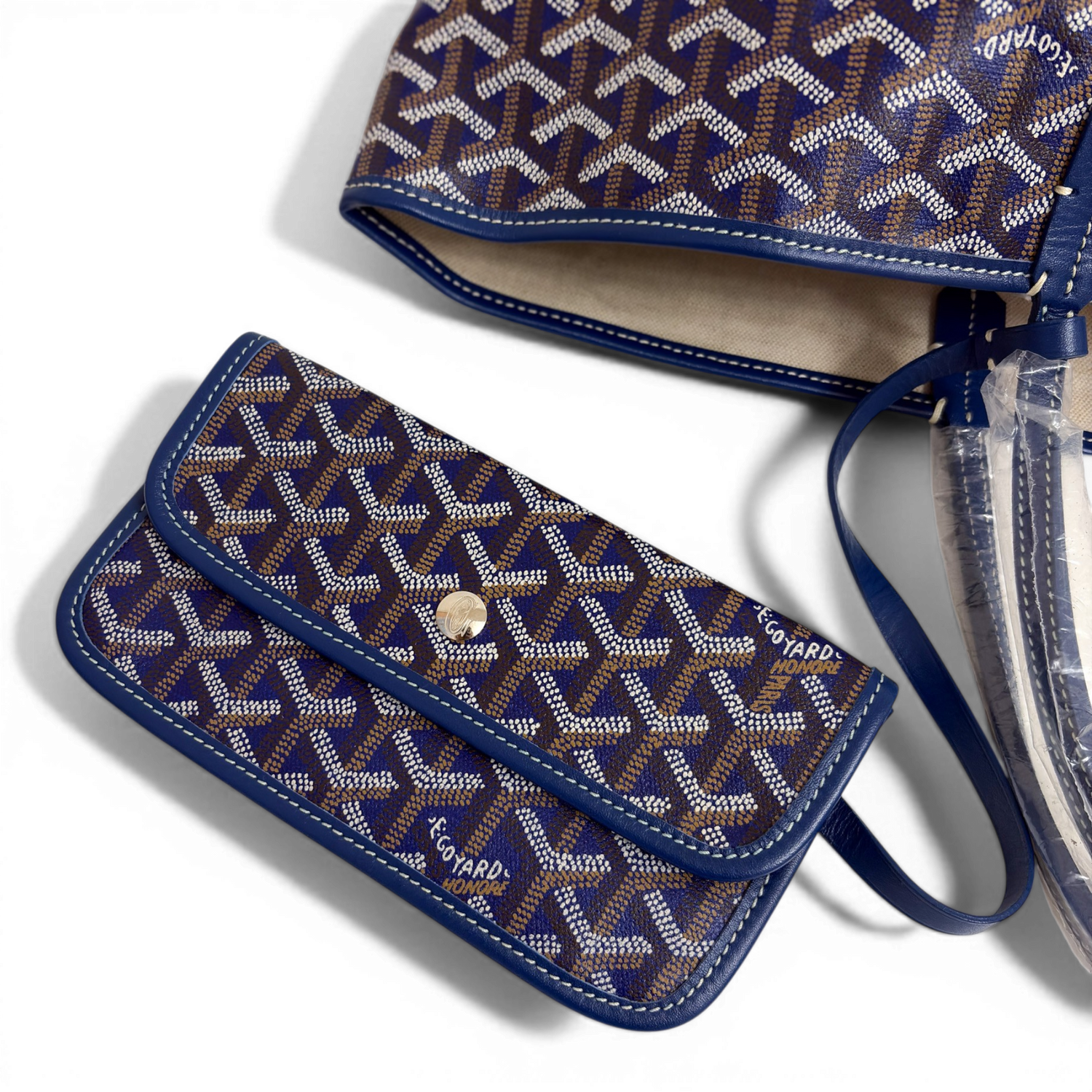 Goyardine Saint Louis PM Navy & Brown